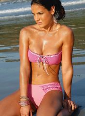 Lace and Crochet Bandeau Bikini