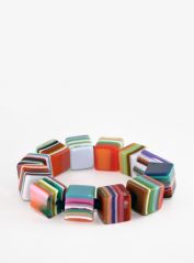 Liquorice Multicoloured Squares Bracelet
