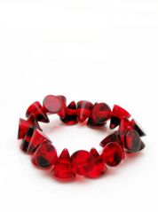 Jackie Brazil Dark Red Small Cones Elasticated Bracelet