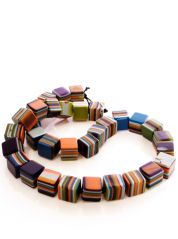 Liquorice Allsorts Cube Necklace by Jackie Brazil