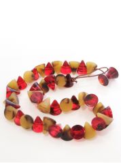 Red and Brown Small Cones Necklace by Jackie Brazil
