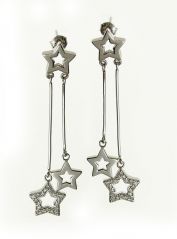 Sterling Silver Stars Drop Earrings (!)