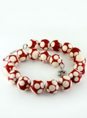 Red & Cream Jackie Brazil Necklace
